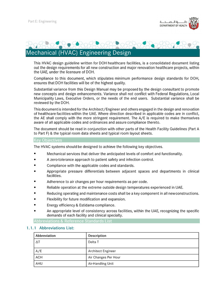 Mechanical (HVAC) Engineering Design | PDF