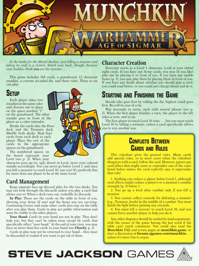 Munchkin Game Rules Overview | PDF | Tabletop Games | Gaming