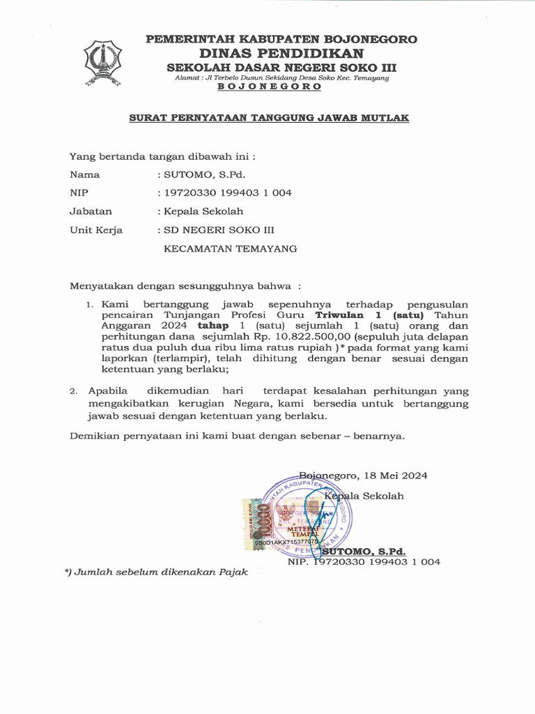 SPTJM Ahmad Subhan - 000059 | PDF