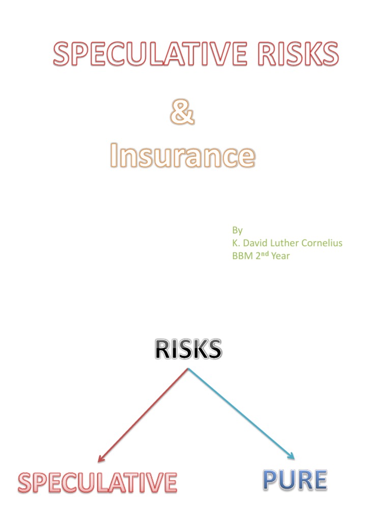 Understanding Speculative vs. Pure Risk | PDF
