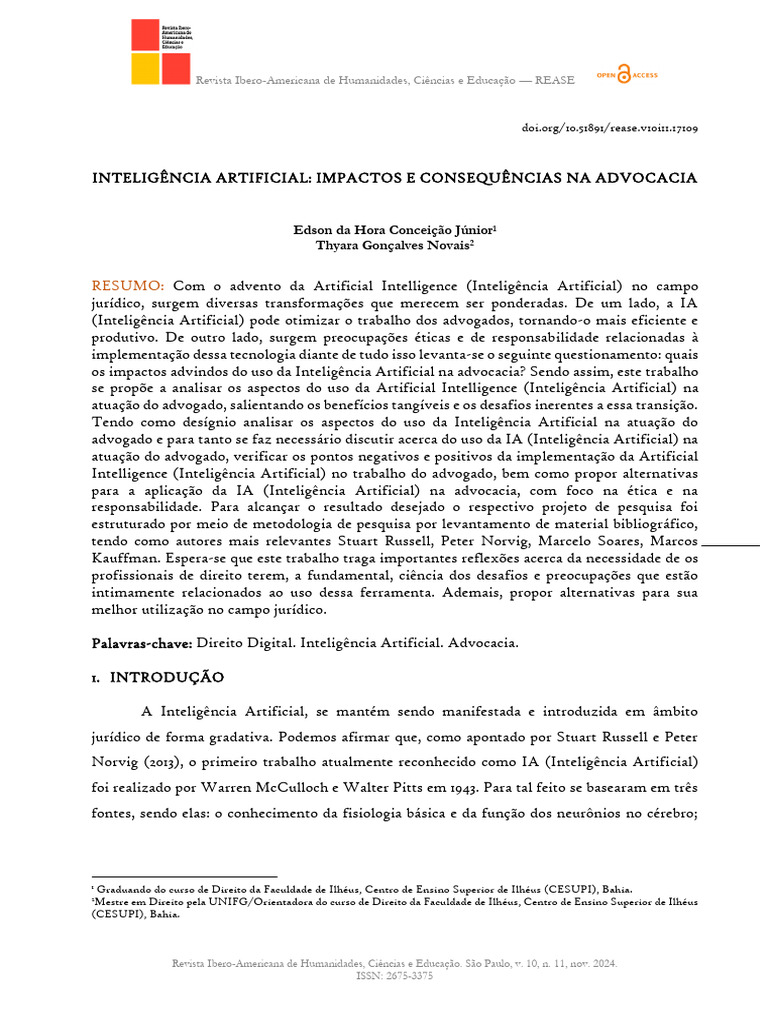 Impactos da IA na Advocacia | PDF | Inteligência artificial ...
