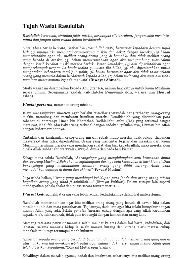 Tujuh Wasiat Pdf