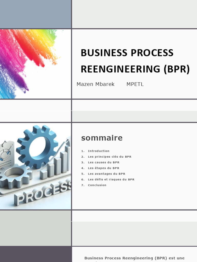 Reengineering des Processus Métier (BPR) | PDF | Commercialisation ...