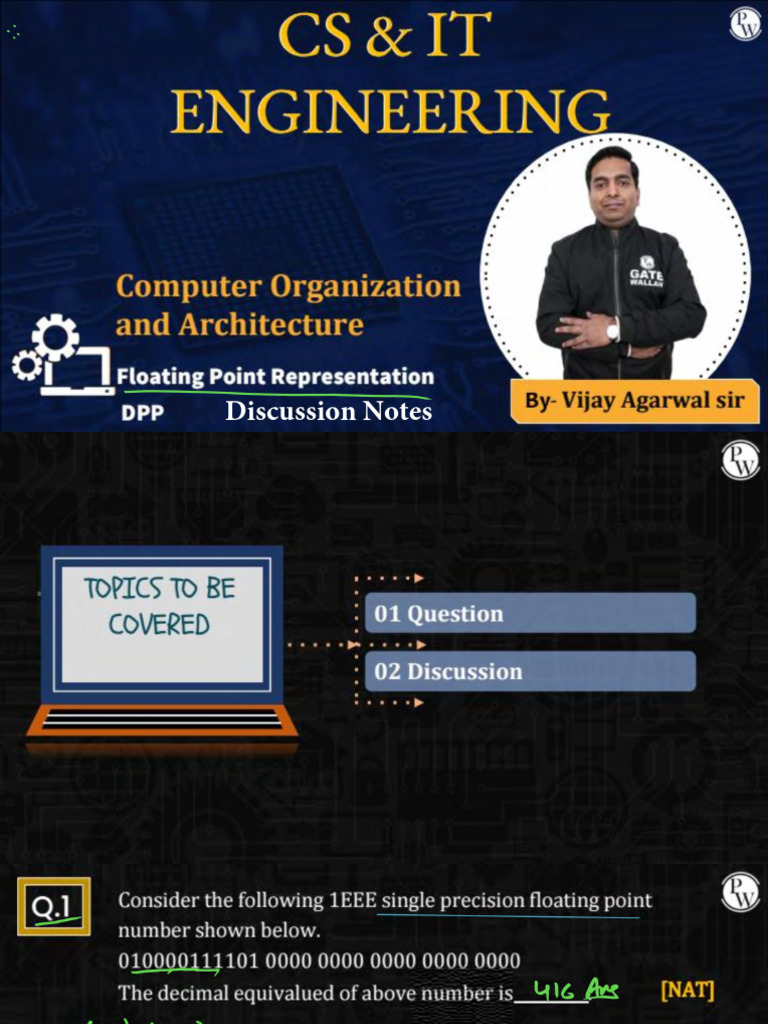 Floating Point Representation - DPP Discussion Notes | PDF