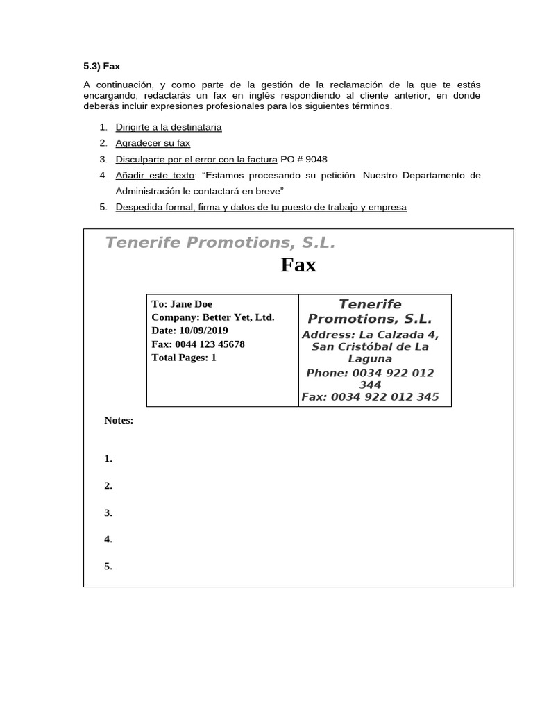 Fax de Atención al Cliente Scribd | PDF
