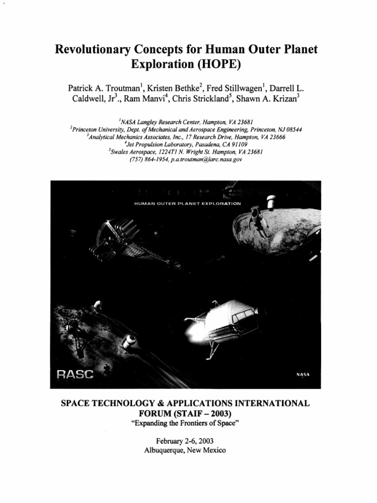 Human Exploration Concepts for Callisto | PDF | Spacecraft Propulsion ...