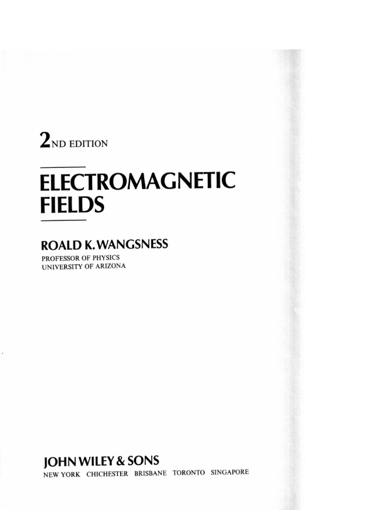 Wangsness - Electromagnetic Fields | PDF