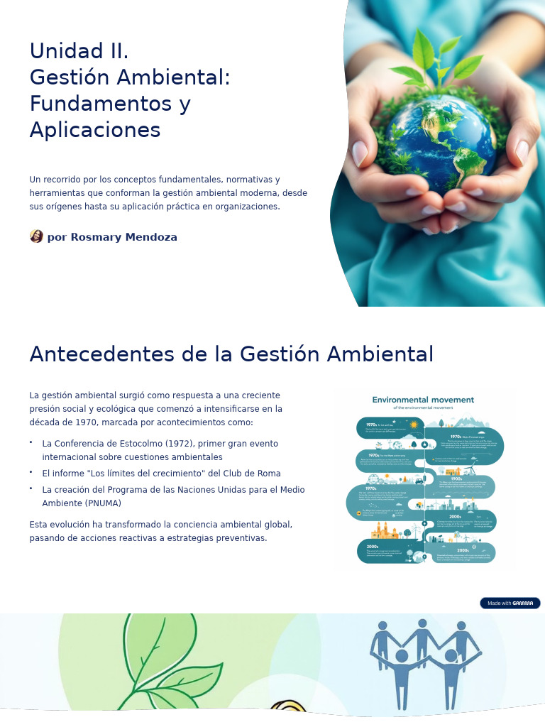 Fundamentos de Gestión Ambiental Moderna | PDF | Entorno natural ...