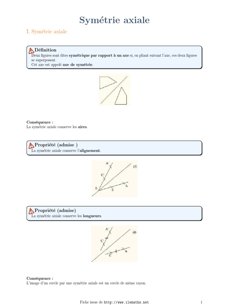 Symétrie axiale et constructions géométriques | PDF