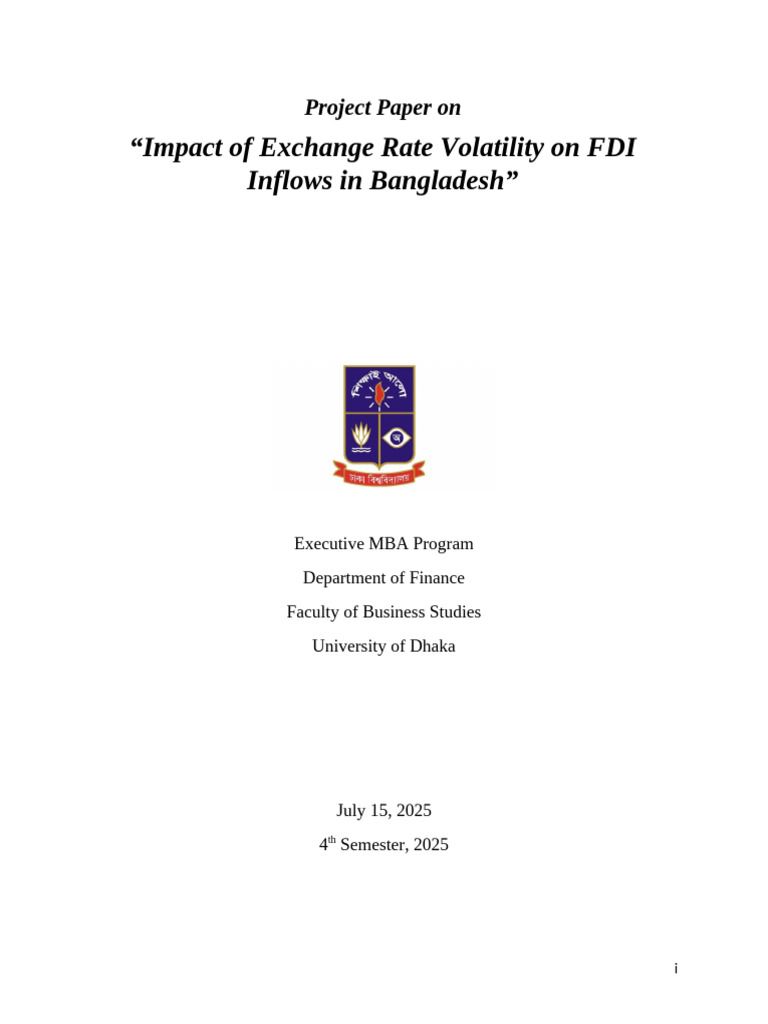 Impact of ER Volatility On FDI Updated | PDF | Exchange Rate | Foreign ...