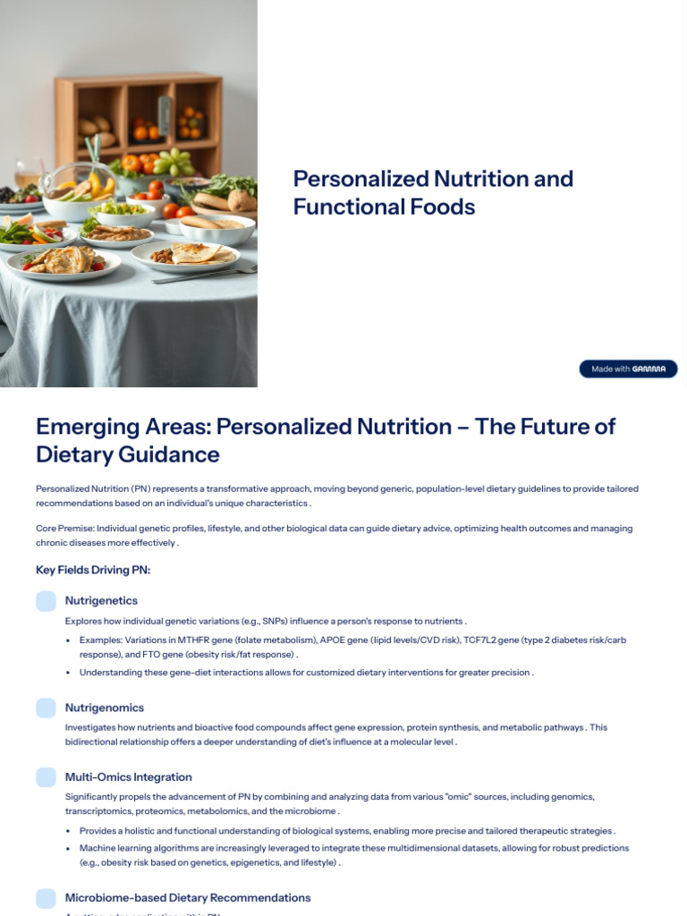 Personalized Nutrition and Functional Foods | PDF | Omega 3 Fatty Acid ...