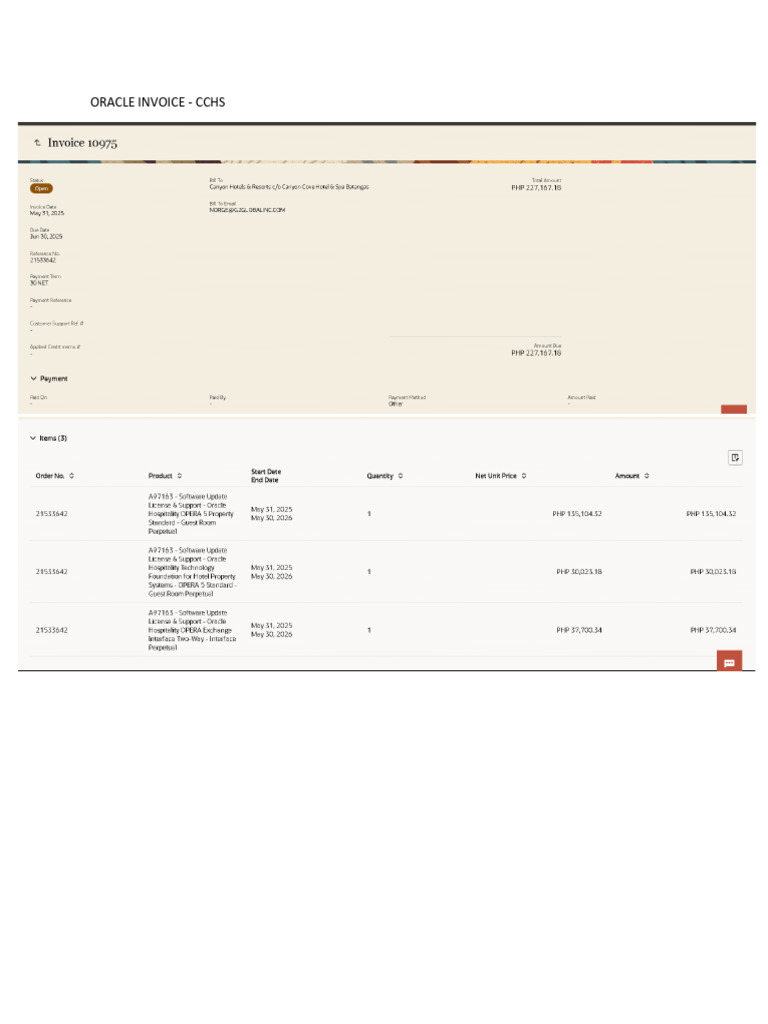 Oracle Invoice | PDF