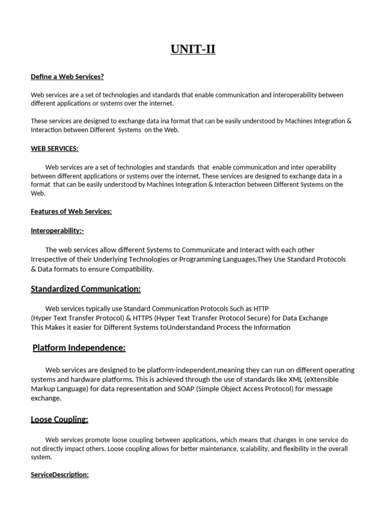 Understanding Web Services and Their Features | PDF | Semantic Web ...