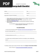 Energy Audit Checklist