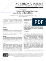 Assessing Colorectal Cancer Screening Knowledge at Tribal Fairs