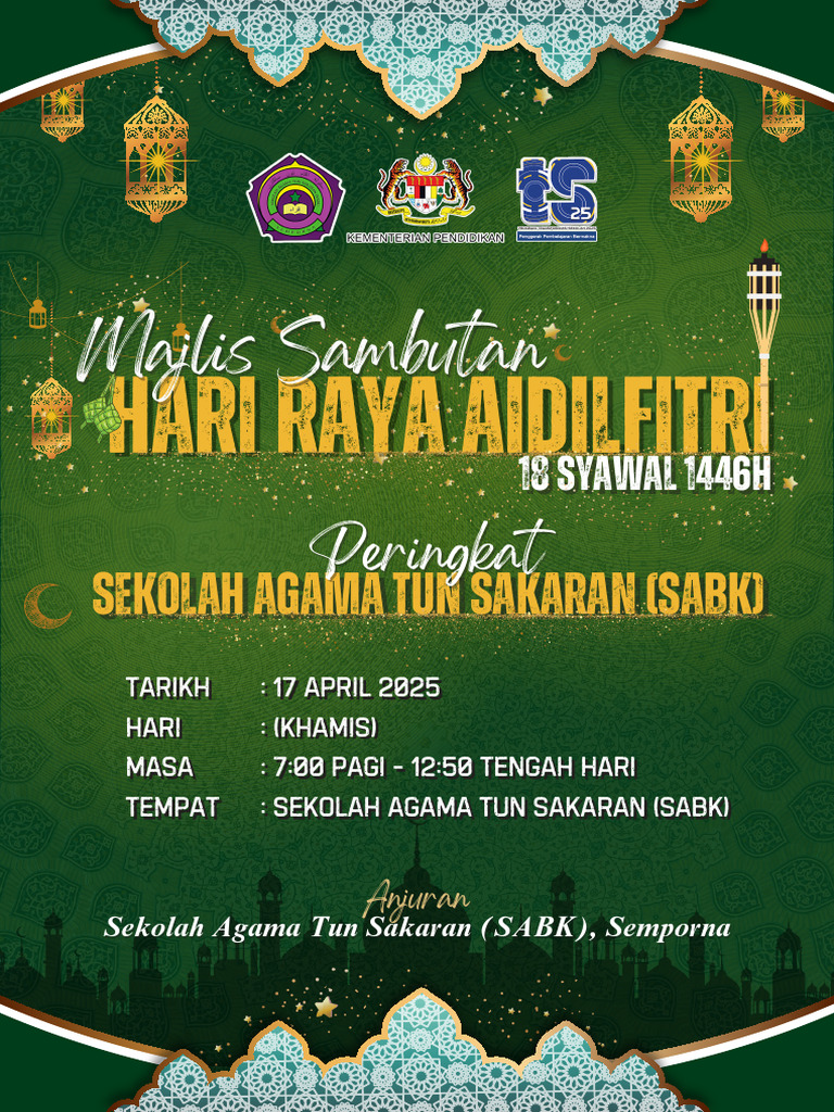 Buku Program Sambutan Hari Raya Aidilfitri Peringkat SABK 2025 | PDF