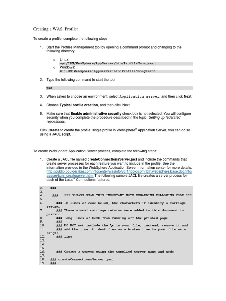 Setting Up WAS Process | PDF | Computer File | Computer Engineering