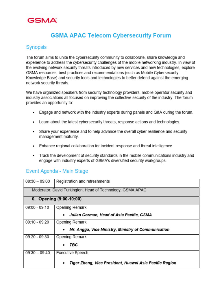 APAC Telecom Cybersecurity Forum 2023 | PDF | Computer Security | Security