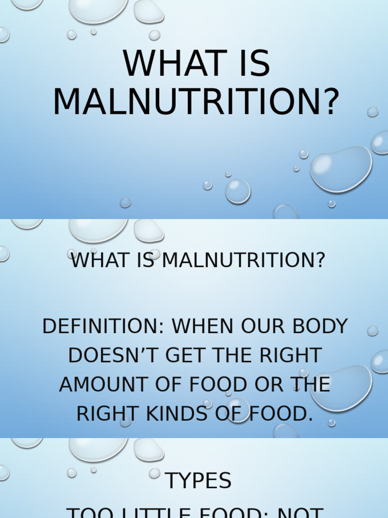 Understanding Malnutrition: Causes & Effects | PDF