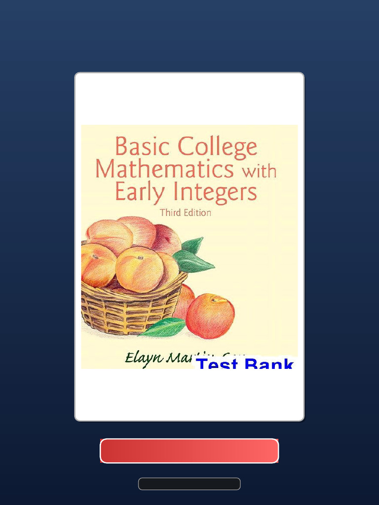 Basic College Mathematics With Early Integers 3rd Edition Martin Gay ...
