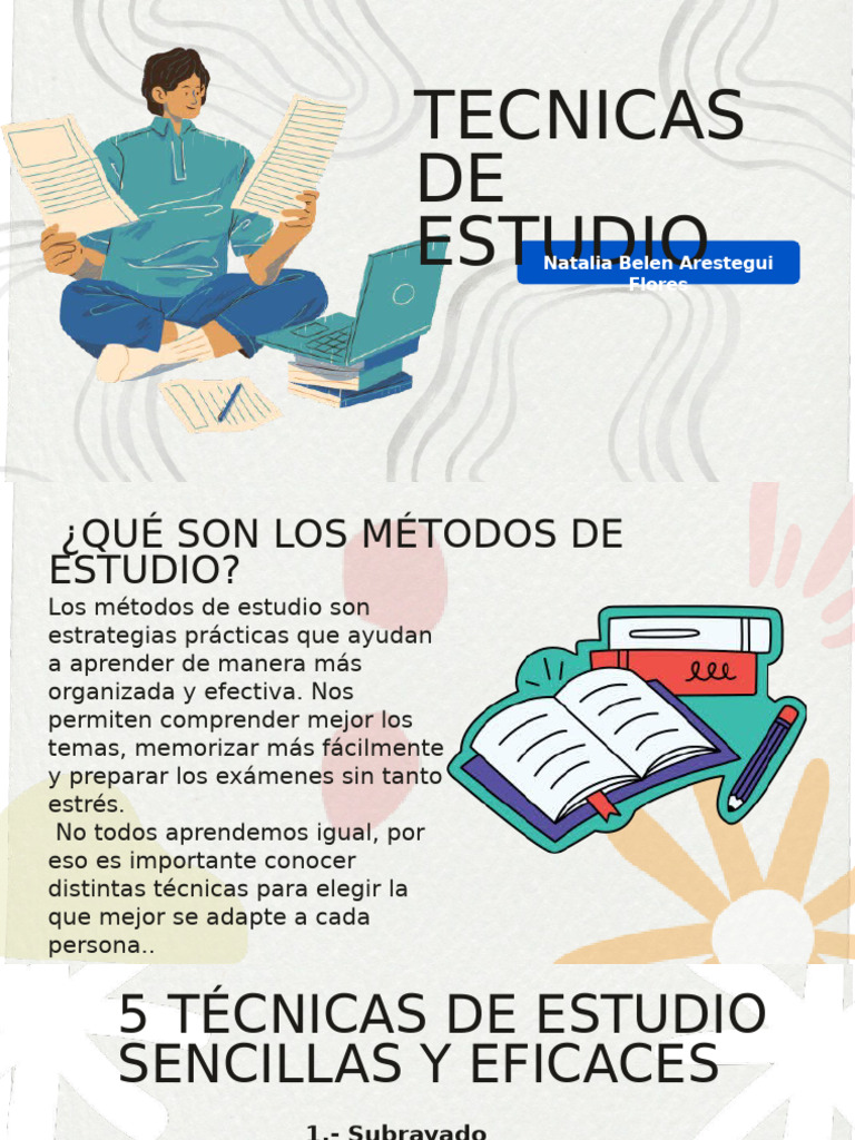 Tecnicas de Estudio | PDF | Habilidades de estudio | Ciencia cognitiva