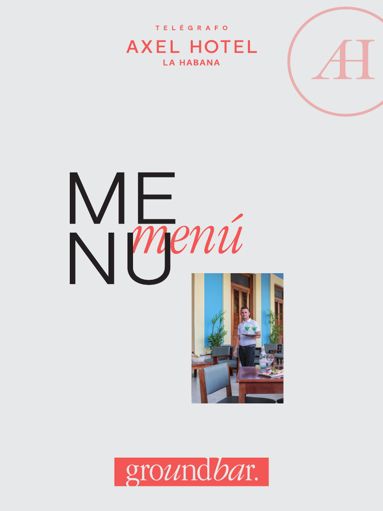 Menú del Axel Hotel Habana | PDF | Alcohol | Bebidas Fermentadas