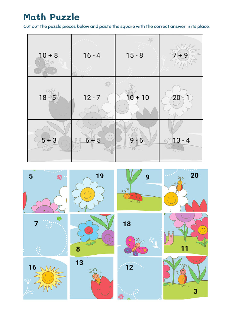 Math Puzzle Worksheet | PDF
