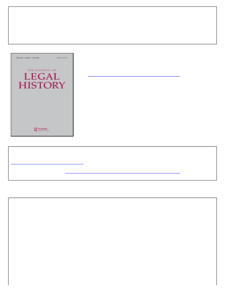 The Journal of Legal History: To Cite This Article: Jane Henderson ...