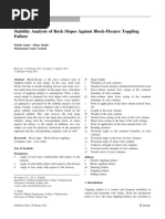 Toppling Failure in Rock Slopes Analysis | PDF | Mechanical Engineering ...