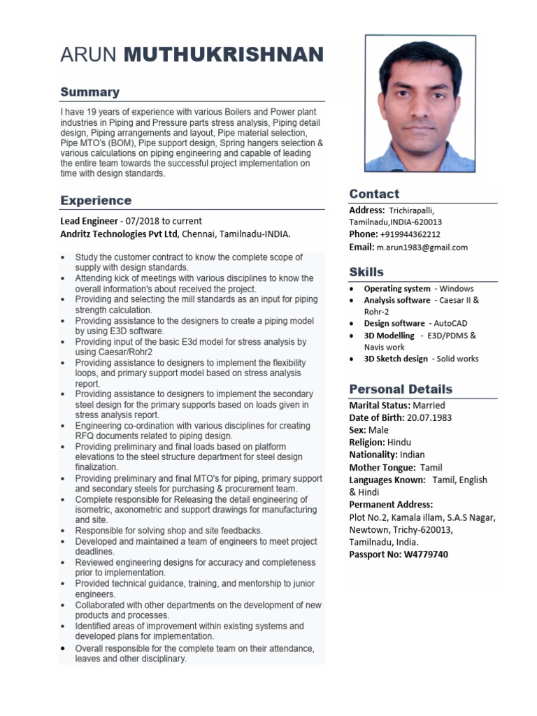 Arun Muthukrishnan Resume PDF - 1