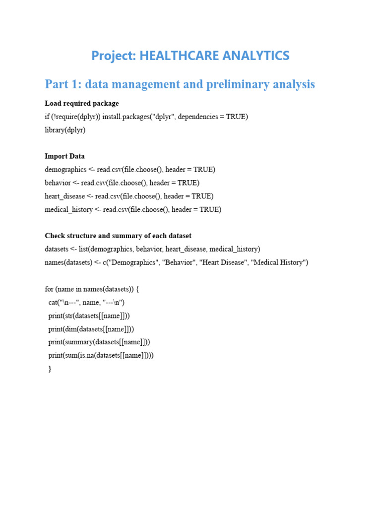 Healthcare Analytics Data Analysis | PDF | Cardiovascular Diseases ...