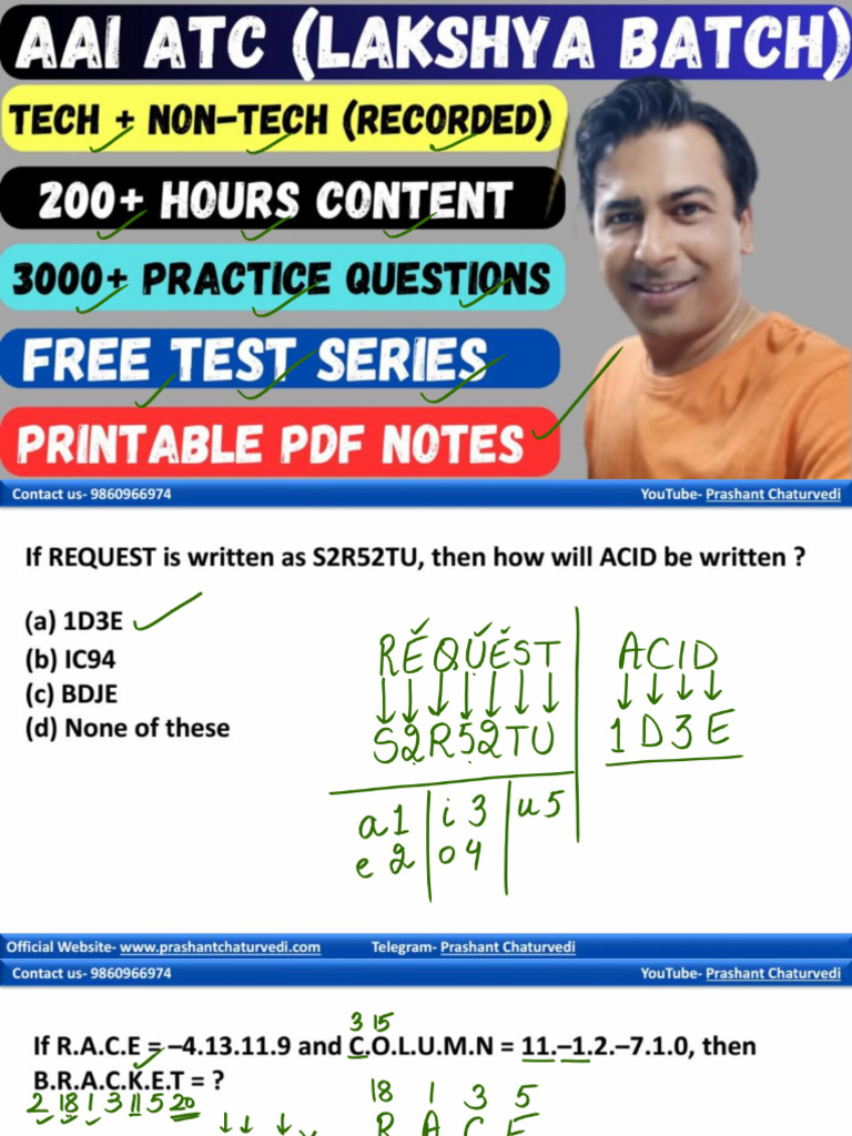 Reasoning Class 03 Notes YouTube | PDF