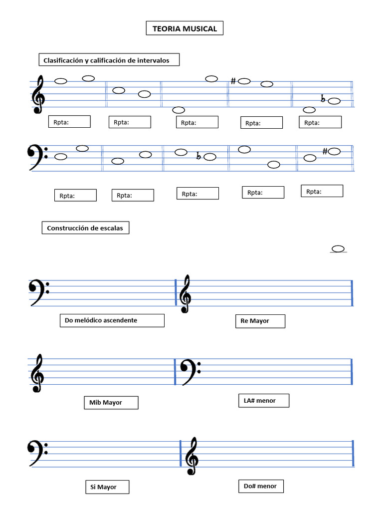 Teoría Musical: Escalas e Intervalos | PDF