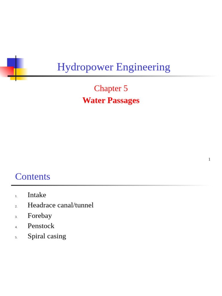 CH5 Water Passages | PDF | Spillway | Tunnel