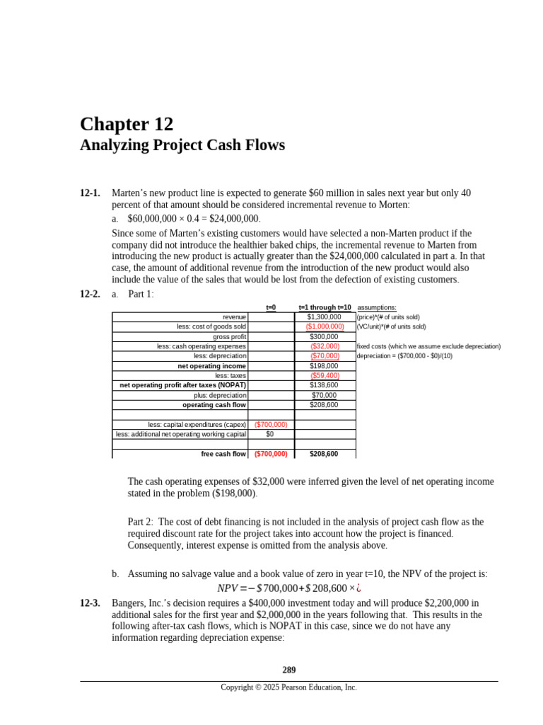 Analyzing Project Cash Flows in Finance | PDF | Net Present Value ...