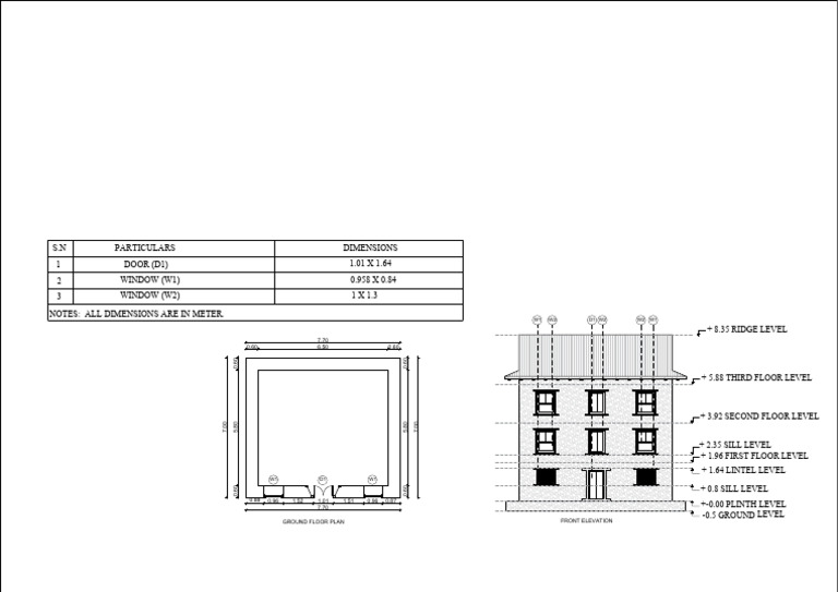 Ground Floor Plan and Elevations | PDF