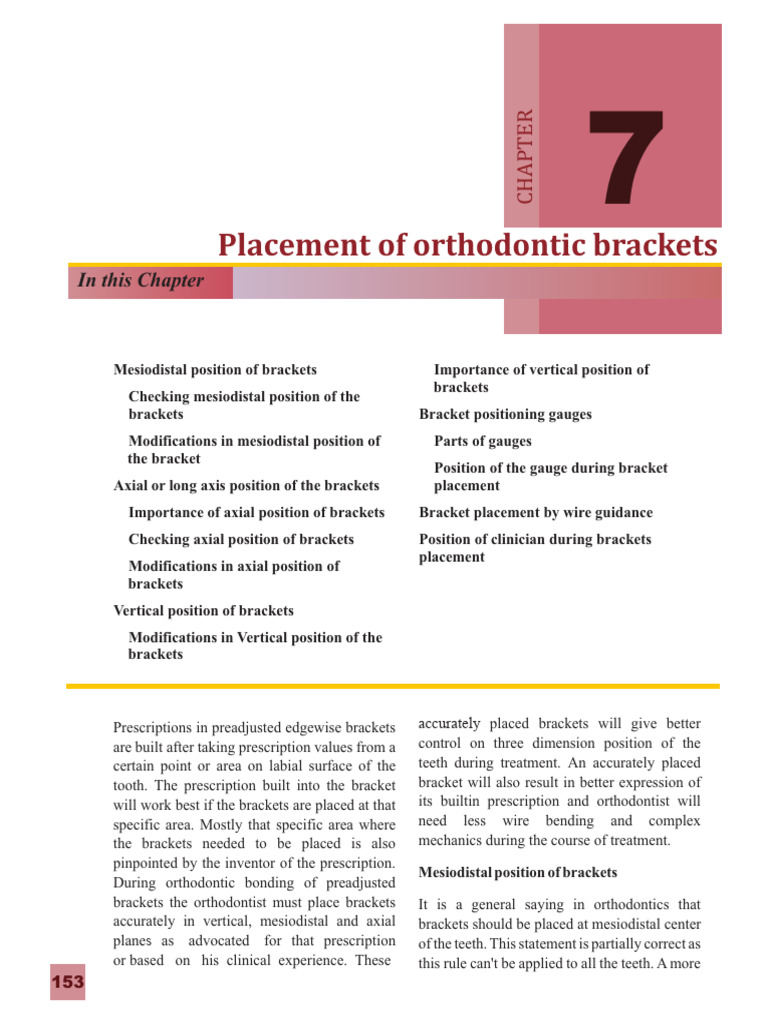 Orthodontic Brackets Selection, Placement and Debonding Khan Pages ...