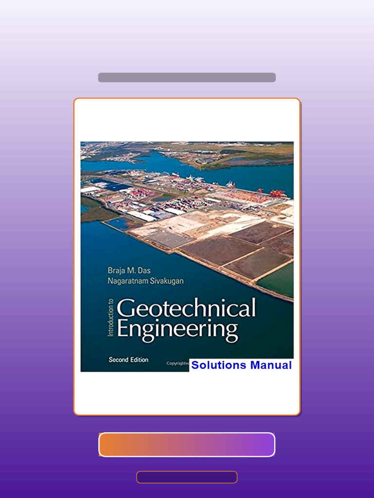 Introduction To Geotechnical Engineering 2nd Edition Das Ebook and ...