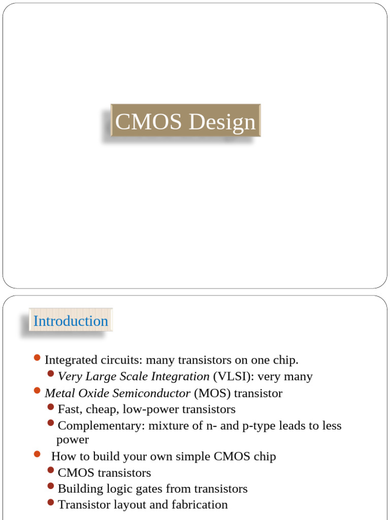 CMOS Transistor Overview and Diagrams | PDF | Cmos | Mosfet