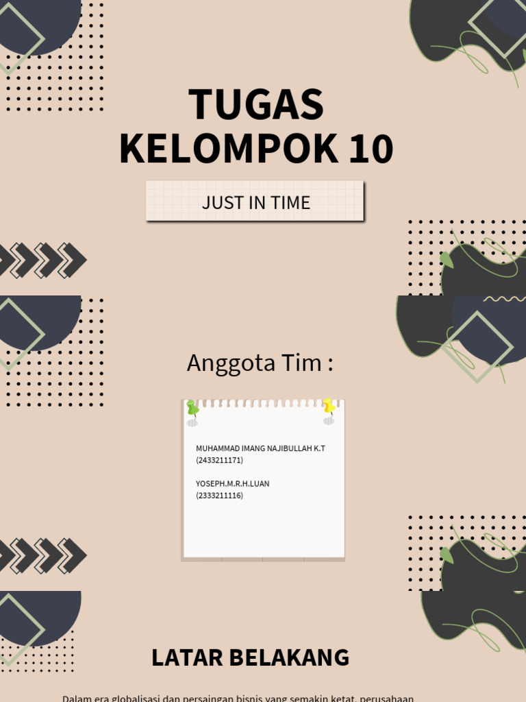 Keuntungan dan Tantangan Sistem JIT | PDF