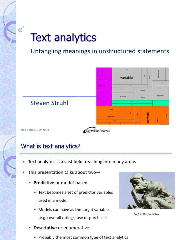 Text Analytics Predictive and Descriptive R3 | PDF | Analytics | Word