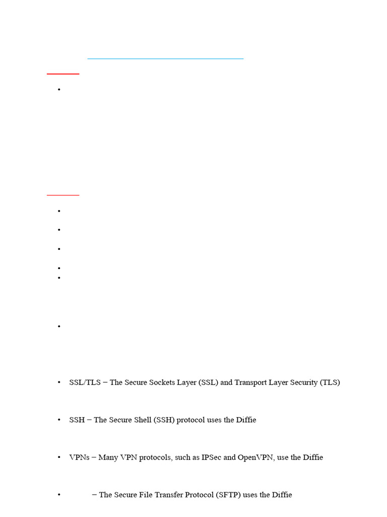 Diffie-Hellman Key Exchange Overview | PDF | Public Key Cryptography ...