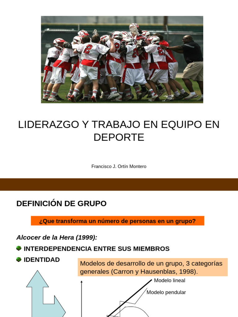 Liderazgo y Cohesión en Equipos Deportivos | PDF | Cohesión grupal ...