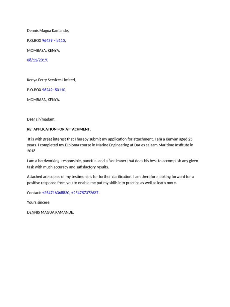 Application For Attachment | PDF