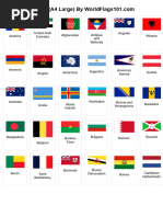 A4 Printable Country Flags List | PDF | North Africa | Asia