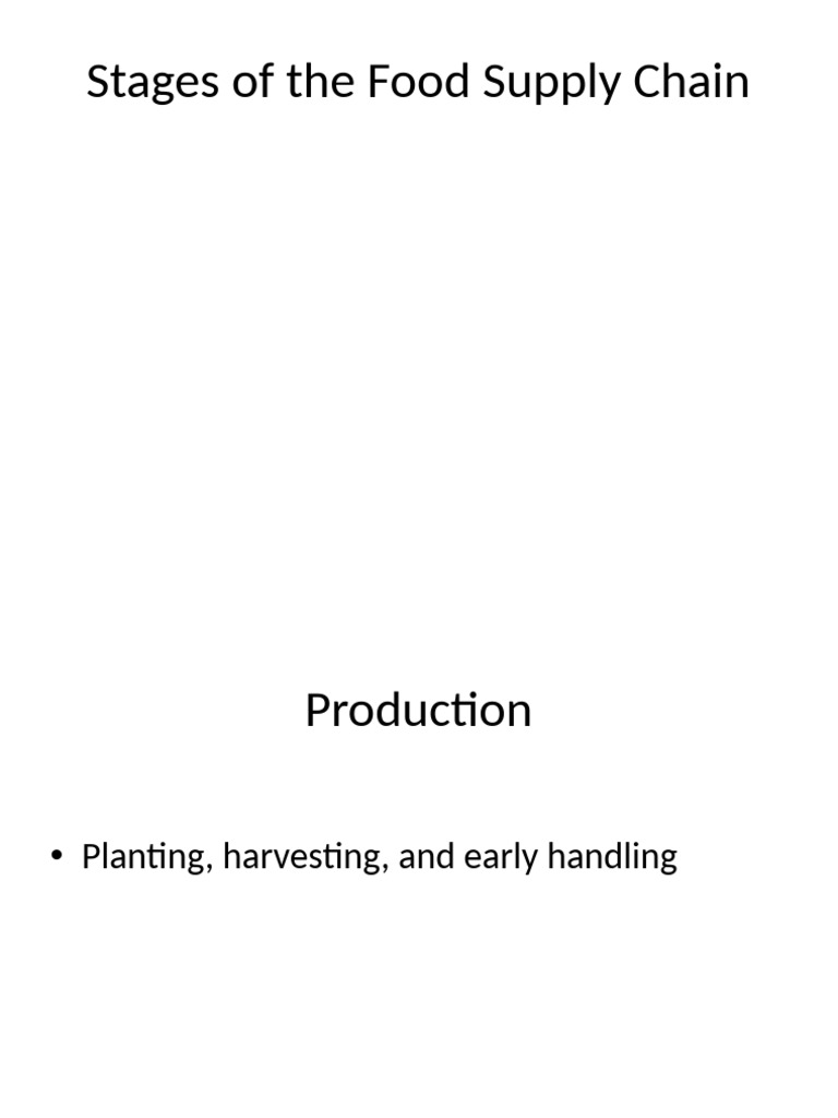 04 Stages of The Food Supply Chain | PDF