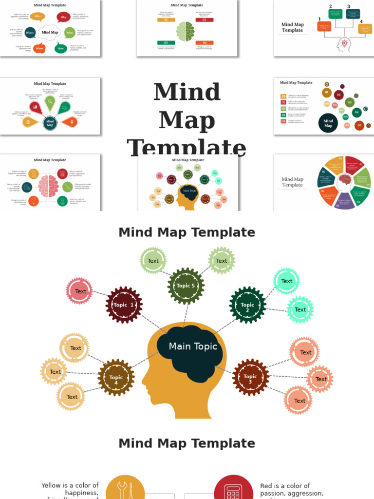 Beautiful Mind Map Templates | PDF | Color | Green