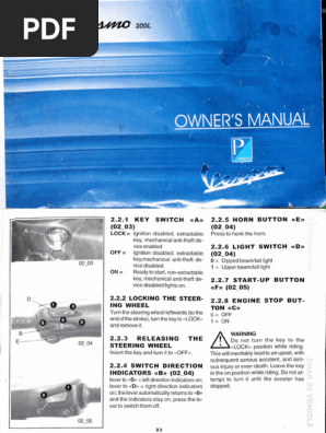Vespa GT 200L Owners Manual | PDF