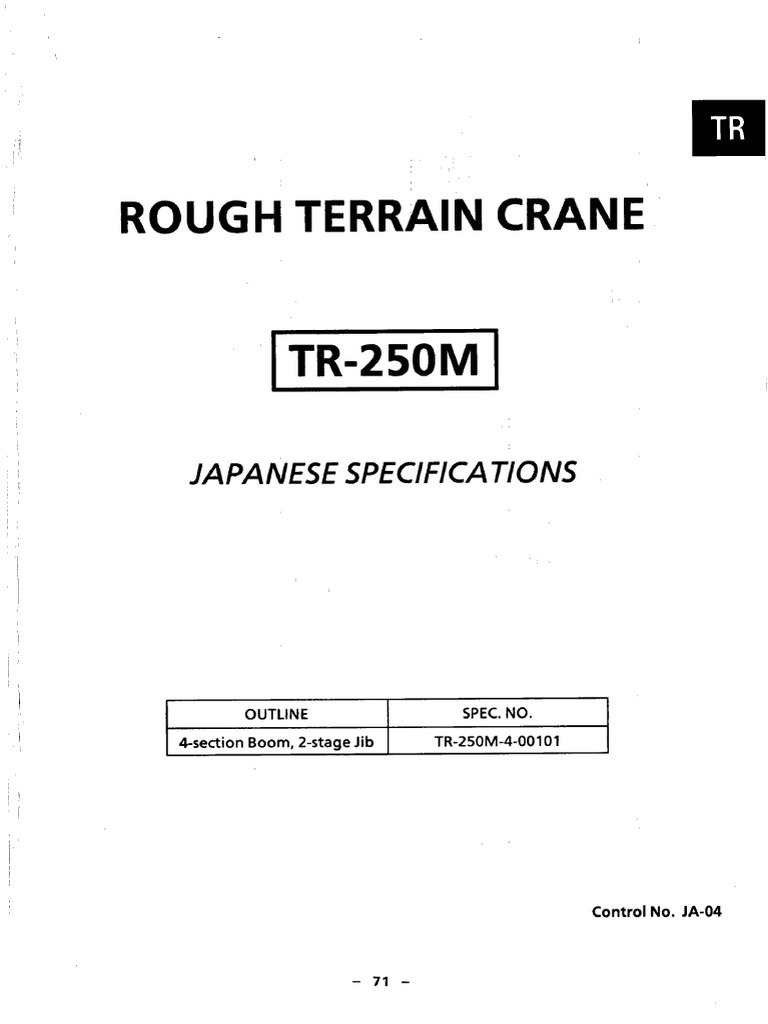 TR 250M 4 00101 | PDF