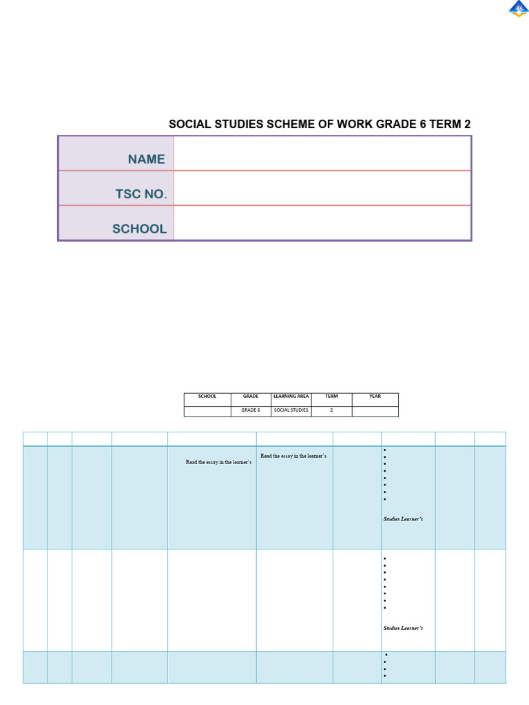 Sst Gd 6 Term 2 Scheme PDF - 1